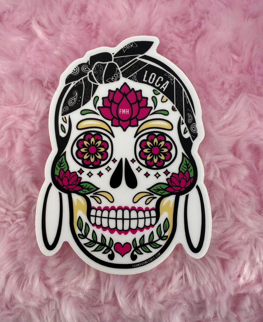 Loca skull sticker