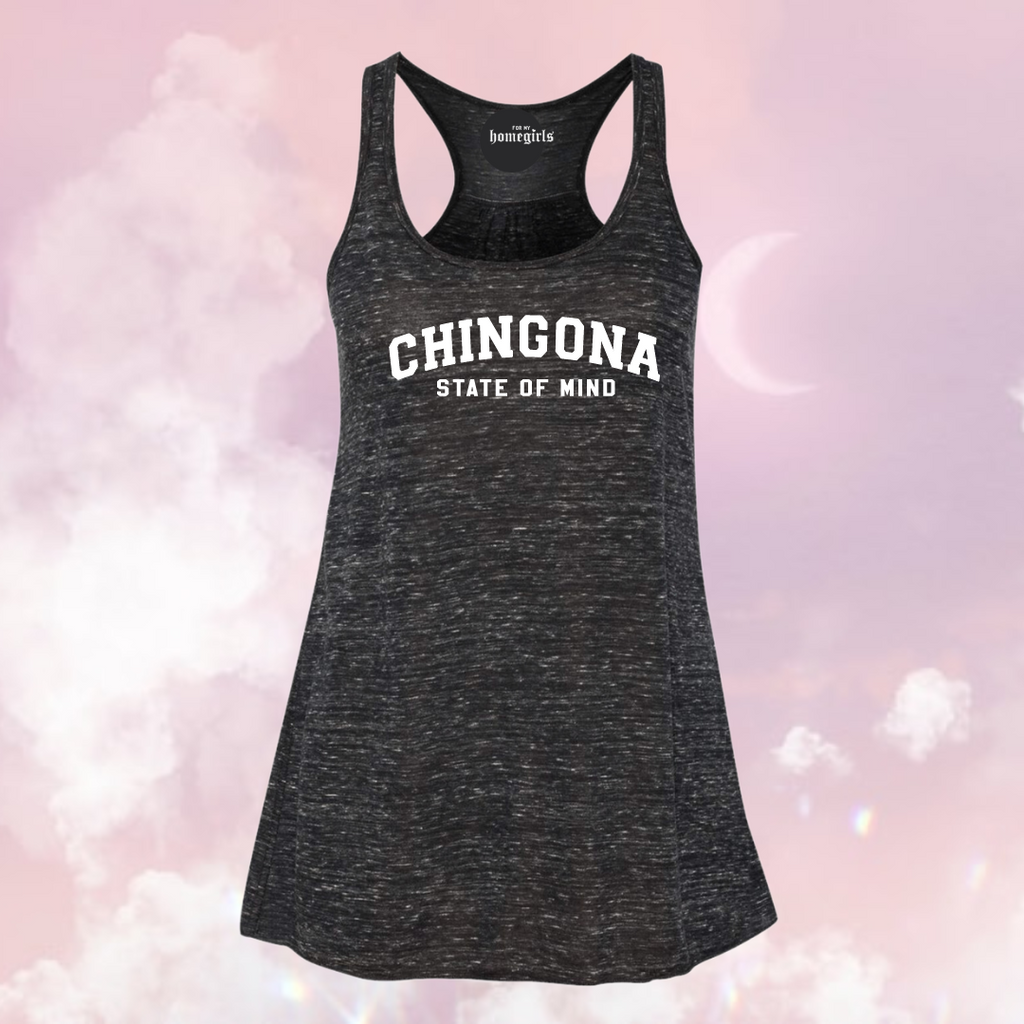 Chignona State of Mind (Womens Flowy tank top) - Marble black