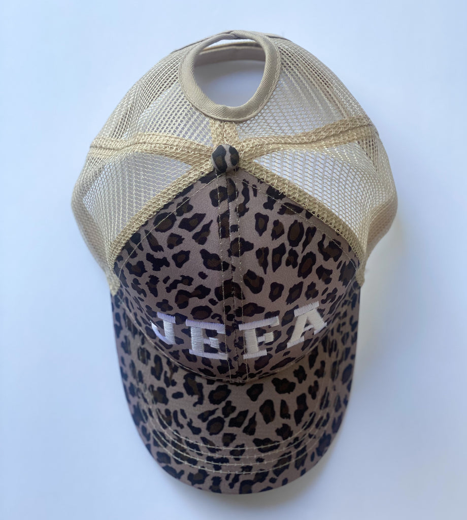 JEFA Leopard Ponytail Cap