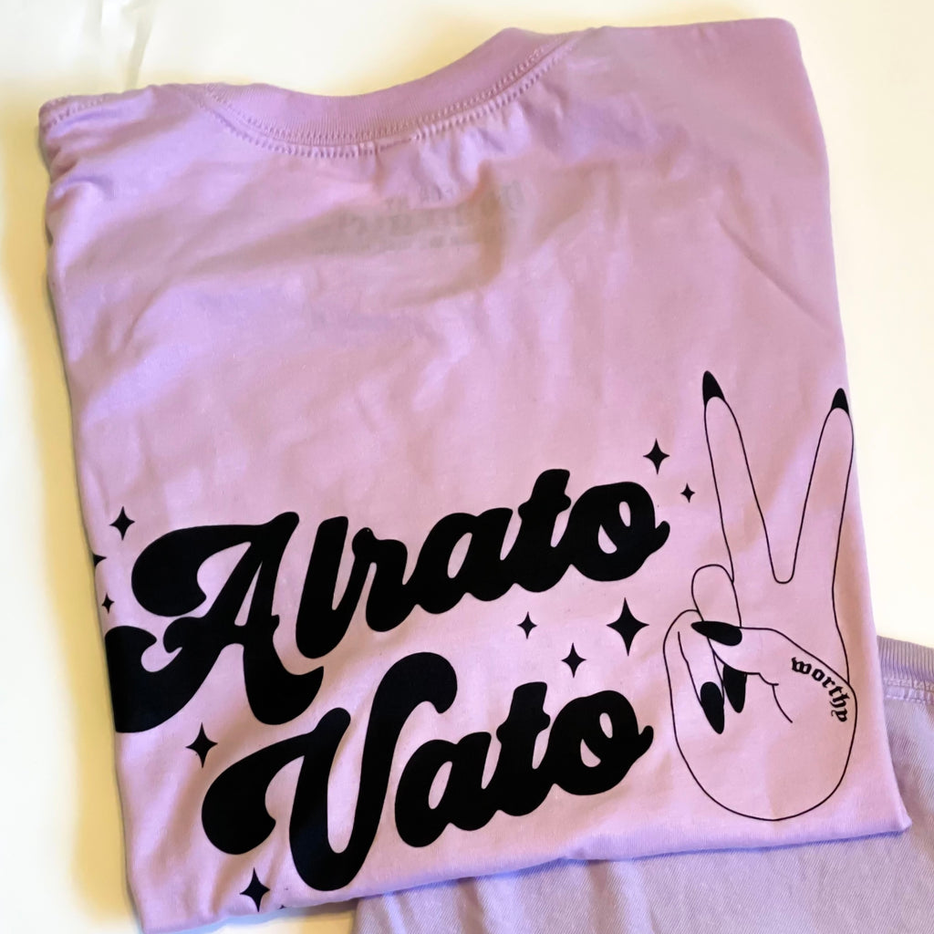 LAVENDER TIE DYE Alrato Vato, I’m worthy (unisex)