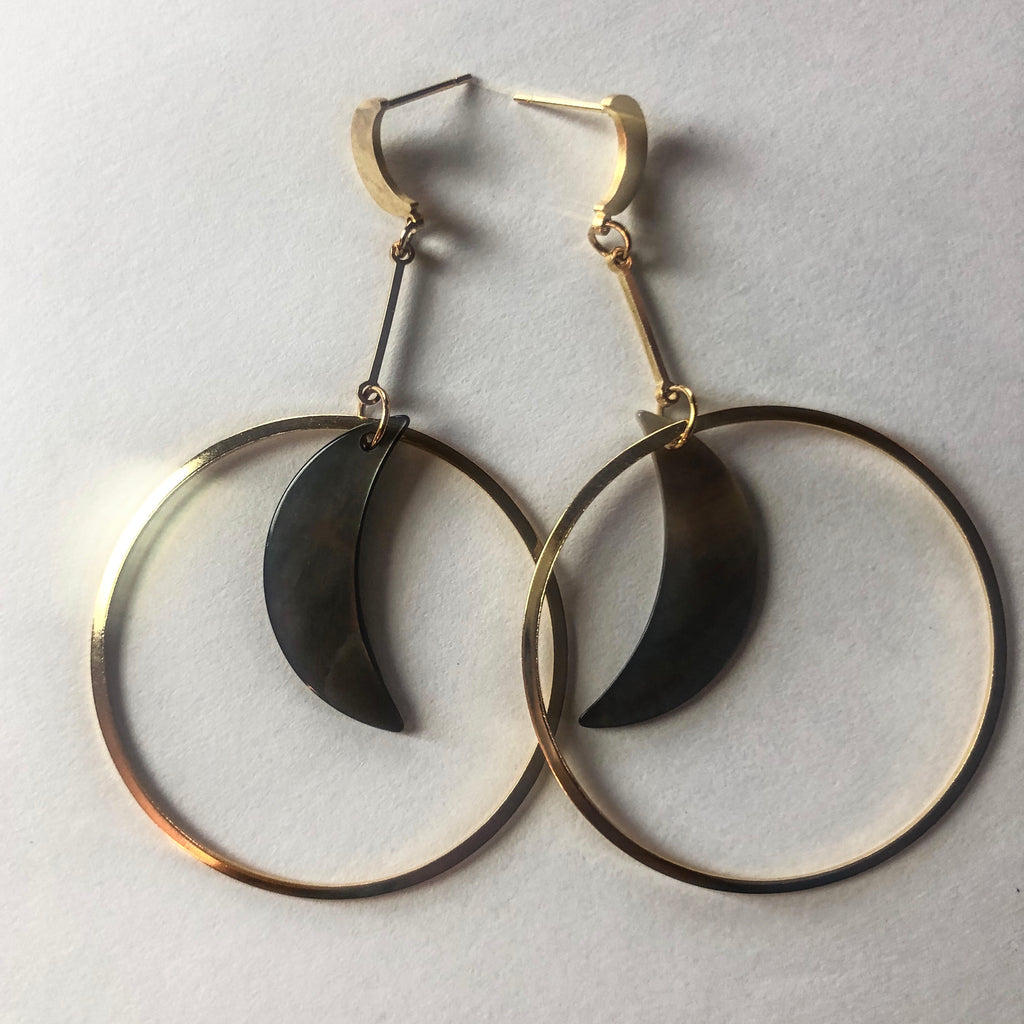 Pearl Luna Earrings